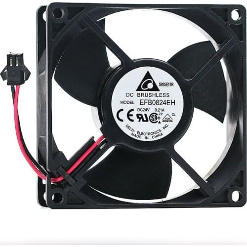 For Delta Efb0824eh 8025 8cm 24V 0.21a Double Ball Inverter Server cooling Fan