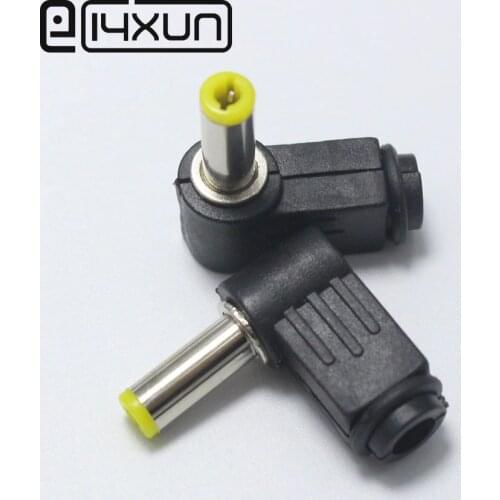 EClyxun 1pcs/lot DC 5.5*2.1/5.5*2.5mm Male DC Power Plug Connector Angle 90 degree L Shaped plastic 5.5*2.5 5.5*2.1 mm