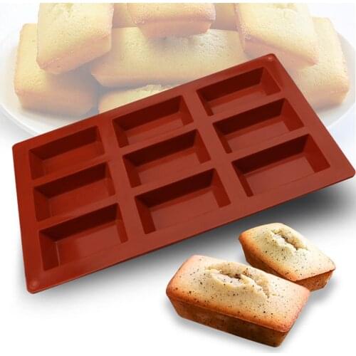 3D Chocolate Flexible Baking Mold DIY Easter Cake Candy Food-grade Silicone Mold Home Party Rectangular Baking Mold Baking Tool