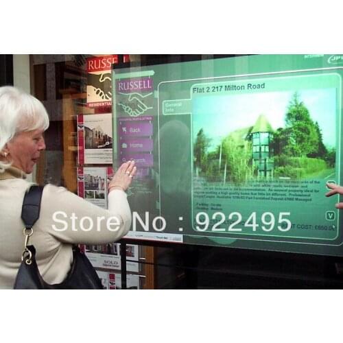 Good price, High quality 30inch Dual-touch Interactive Touch foil through glass window shop, Free shipping cost