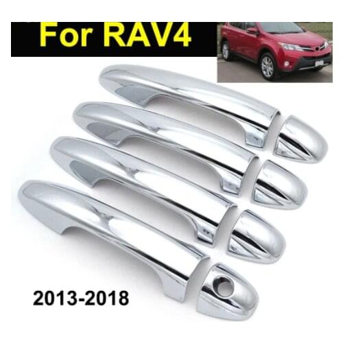 For Toyota Rav4 2013 2014 2015 2016 2017 2018 Chrome Door Handle Cover Trim Cap Catch Molding Garnish Overlay Protector Styling