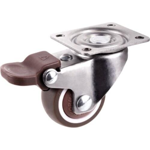 4pcs/Lot 1/1.25/1.5/2 Inch Furniture Casters Wheels Orange Swivel Castor Trolley Rubber