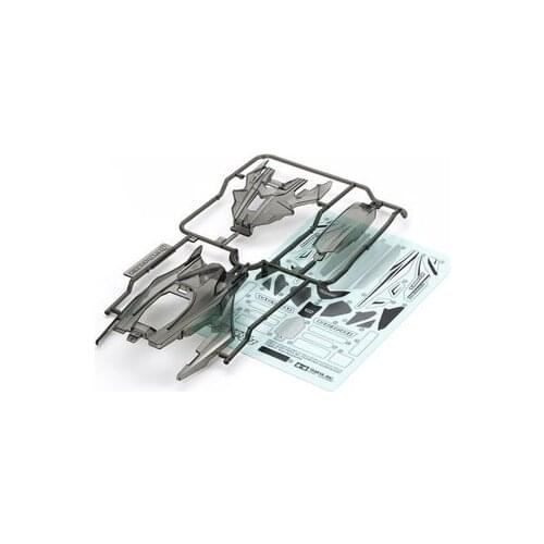 Tamiya Mini 4WD Racer Parts Car Cover Four-wheel Drive Accessories 18646DCR-01 Black Transparent Car-shell 95408