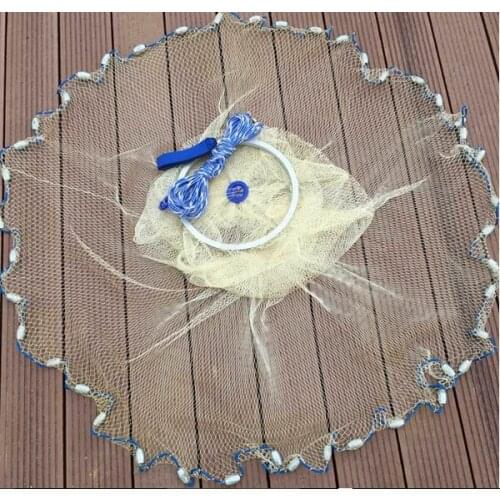 Easy to throw Cast net 2.4-4.2M american style nylon line fishing net hand throw network fishing tools outdoor sports product