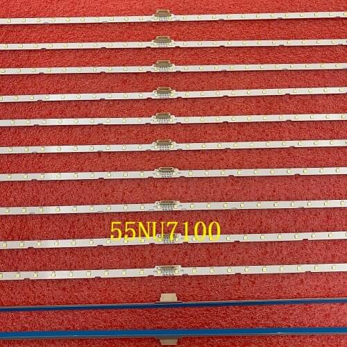 10pcs/lot LED backlight strip for Samsung 55NU7100 UN55NU7100 UE55NU7100 UN55RU7100 UA55NU7100 UN55NU7200 UN55NU7400 UE55NU7400