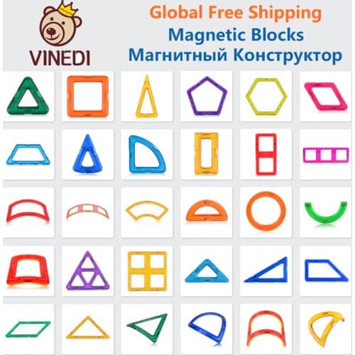 VINEDI Big Size Magnetic Designer Construction Set Model & Building Toy Magnets Magnetic Blocks Educational Toys For Children