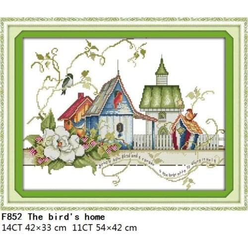 Joy Sunday Cross Stitch Kit Embroidery Needlework Counted The Birds Home Patterns 11CT 14CT Printed Fabric Stamped Thread Decor