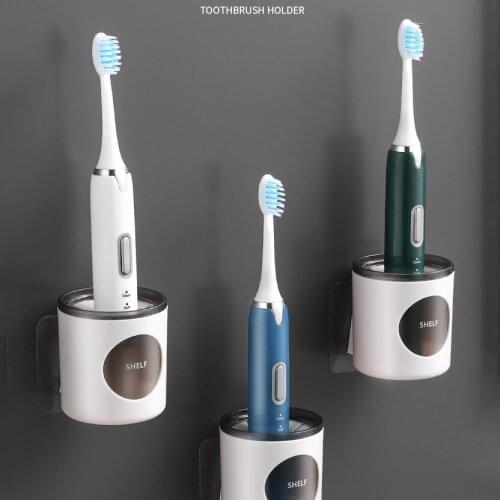 Electric Toothbrush Holder Wall Self-adhesive Wall-Mounted Hooks Storage Creative Traceless Stand Rack Bathroom Accessories