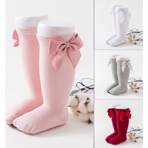 Baby Socks Bowknot spring summer Newborn Baby Girl Knee Socks Kids Breathable Infant girls Knee High Socks for children Sokken
