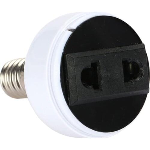 E14 Lamp Socket Light Holder US/EU Plug White Converter Screw Bulb lamp Base Connector Lighting Fixture Accessories