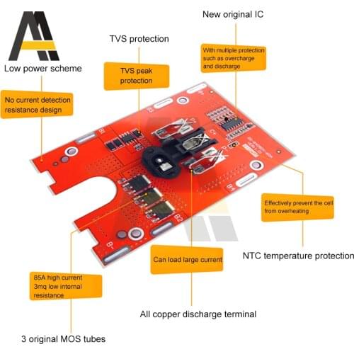 5S BMS 18V 21V 65A 18650 Lipo Battery Screwdriver Charger Protection Board For Electric Drill/Wrench Tool Accessories