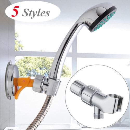 5Types Adjustable Self-adhesive Shower Head Stand Bracket Drill-free Holder Handheld Rack Punch-free Bathroom Wall Mount Fitting