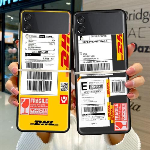 Fold Case For Samsung Galaxy Z Flip 3 Foldable Black Soft Edge Coque ZFlip3 5G High Quality Phone Cover DHL Express Fashion