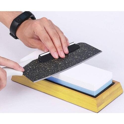 Whetstone, Sharpening Stone Knife Sharpener Stone with Honing Guide, Wet Stones for Sharpening Knives 1000/6000
