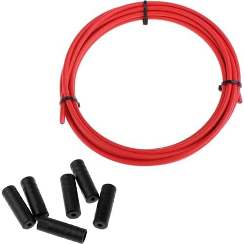 Universal Bike Shift Cable Housing Replacement Wire Tubing Cover 4mm with 6pcs End Caps Crimps Mountain Bike Brake Cable