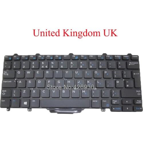 UK Keyboard For DELL For Latitude 7350 E5250 E5270 E7250 E7270 E7450 E7470 3160 3150 United Kingdom PK131DK3A13 SG-81000-2BA new