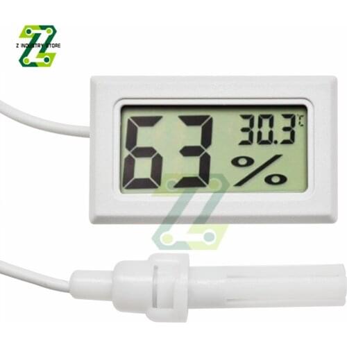 Embedded Digital Thermometer And Hygrometer LCD Digital Display Thermometer Hygrometer With Probe 1.5 Meters