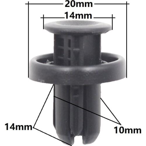 10mm Front & Rear Bumper hood Fender Splash Guard Retaining clips for honda Push-Type Fastener Rivet