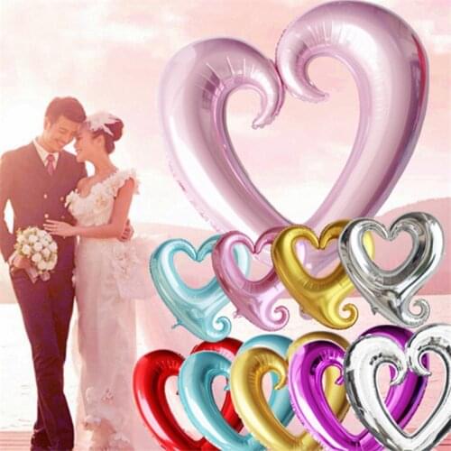 10pcs 18Inch Gold Red Foil Heart Balloons Marriage Helium Inflatable Balloon Wedding Birthday Party Decorations Bride Balloons