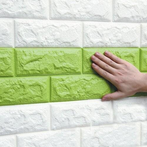 3D Wall Stickers Brick stone pattern Self-Adhesive Wall paper Waterproof DIY 70*77cm 3D Marble Brick Wall Papers for Kids Room