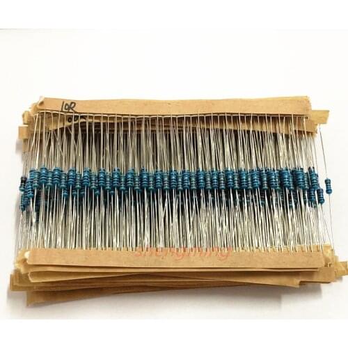 600 PCS /Set 1/4W Resistance 1% 30 Kinds Each Value Metal Film Resistor Assortment Kit resistors 100R 1K 47K 10K 100K 4K7