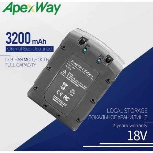 Apexway 3200 mAh 18V Li-ion Tool Battery for Milwaukee M18 48-11-1815 48-11-1850 Cordless Repalcement 2646-22CT 2643-21CT 2704-2