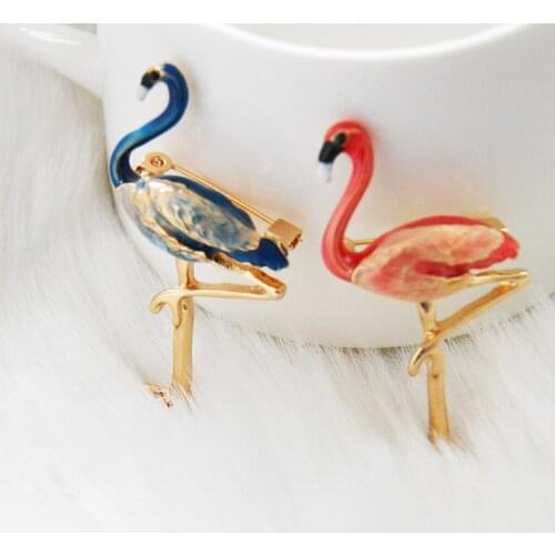 Броши фламинго на одежду BGVfive China At AliExpress