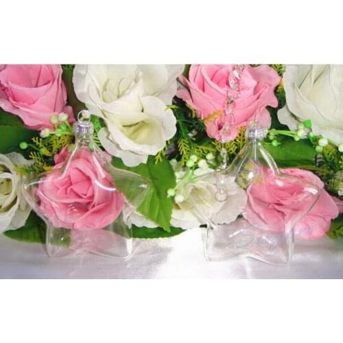 Star Shape Decor, Clear Glass Ornament W90xH90mm Silver Tops, for Special Events/ Banquet Events, free shipping 12pcs/lot