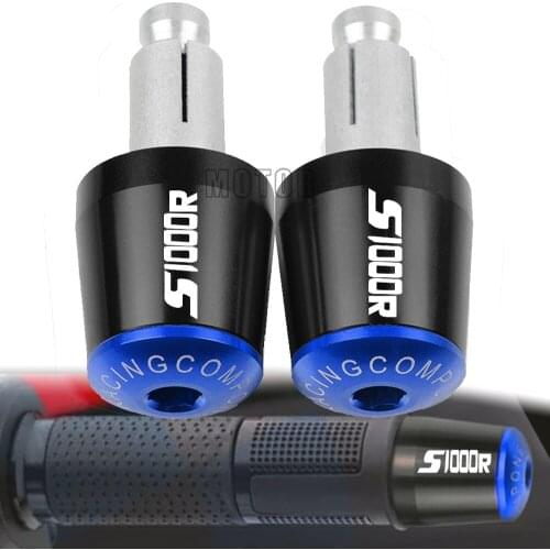 7/8mm CNC Motorcycle Hand Bar End Handlebar Handle Grips Cap For BMW S1000R S 1000 R 2014 2015 2016 2017 2018 2019 all years