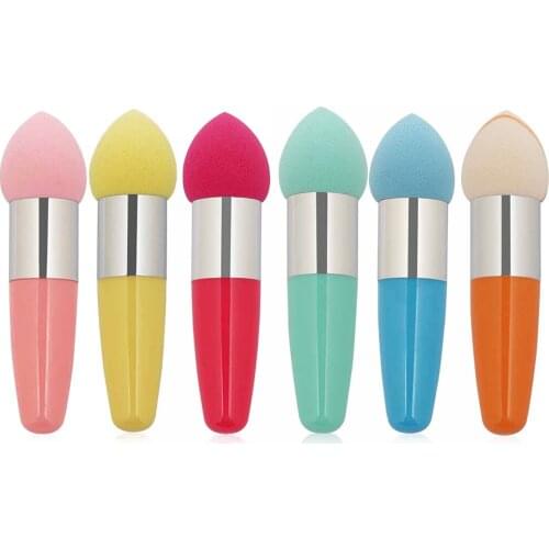 Puff Face Makeup Brush Foundation Powder Cosmetic Mushroom Head Sponge Handle Lightweight Cosmetic Space-saving Kit