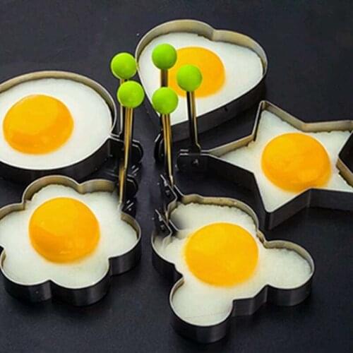 Kitchen Stainless Steel Omelette Pancake Molding Mold Fried Egg Cooking Tools Fried Egg Decoration Kitchen Accessories Gadgets