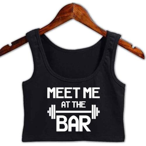 Meet Me At The Bar Tank Top Anti-Wrinkle Spring Top Round Collar For Girl Female Customize Pattern Vest