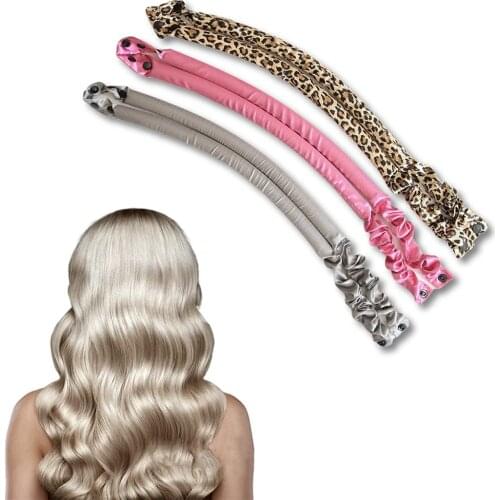 2021 New Heatless Curl Ribbon Curling Wand Sports Hair Band Sleeping Curling Rope Sponge Coil Fabric Wave Hair Curler Curling