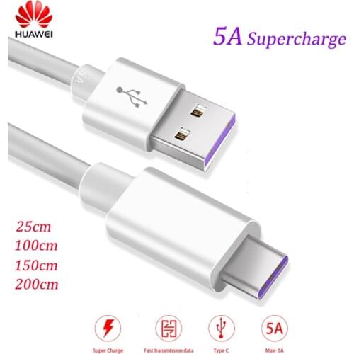 Original Huawei P40 pro+ 5A Type C Cable P30 P20 Mate 30 20 10 Pro P10 Plus Lite USB 3.1 Type-C Supercharge Super Charger Cable