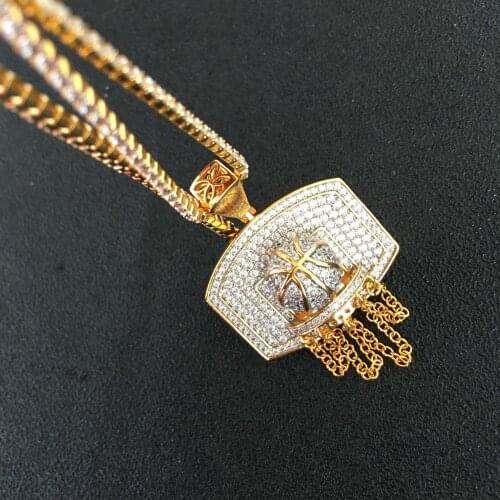 Wholesale jewelry basket ball pendant