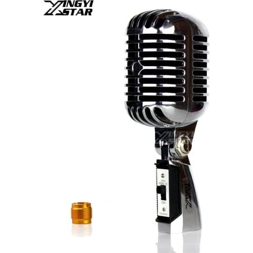 Professional Metal Classic Retro Dynamic Microphone Vintage Vocal Mic For 55SH Series II Bar Singing Launchpad DJ Karaoke System