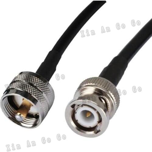 RF Coaxial cable UHF to BNC connrctor UHF male to BNC male RG58 pigtail cable 50cm or other fast ship