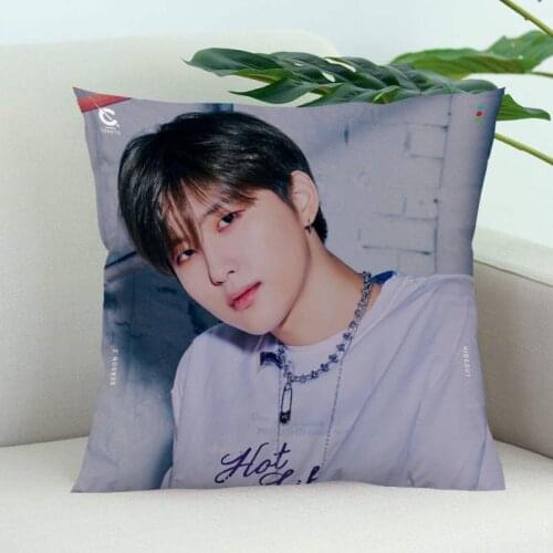 CRAVITY Pillow Cover Bedroom Home Office Decorative Pillowcase Square Zipper Pillow Cases Satin Soft