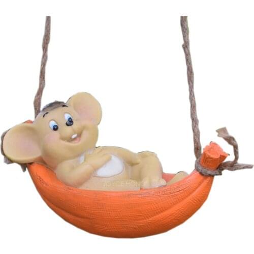 ANIMAL SWING STATUE RESIN DWARFS GNOME DECOR STATUE FOR GARDEN ORNAMENTS DECORATIONS GNOME DWARFS