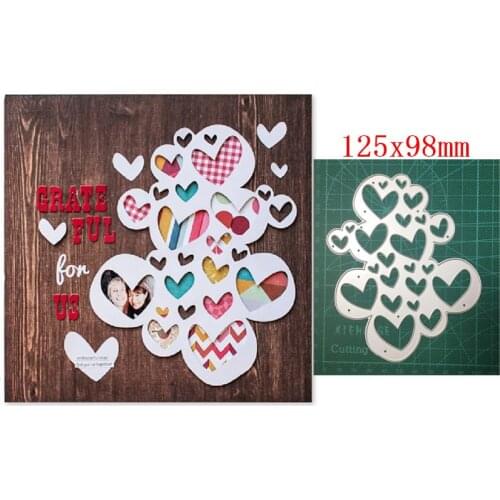 String Heart Border Metal Cutting Dies Cut Die Mold Decoration Scrapbook dies Paper Craft Knife Mould Blade Punch Stencils Dies