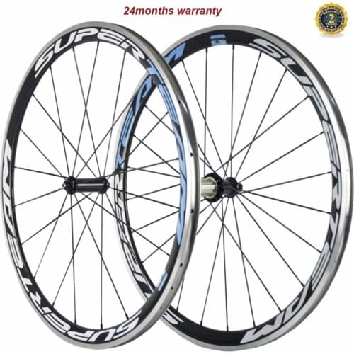 SUPERTEAM 700C Carbon Wheels Alloy Brakes 38mm Clincher Wheelset With Carbon R36 Straight Pull Hub