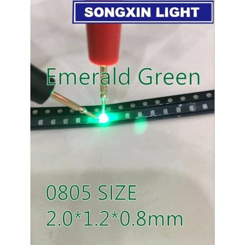 3000pcs XIASONGXIN LIGHT Green 0805 SMD LED diodes light Pure Green Emerald 520-530nm 3.0-3.4v