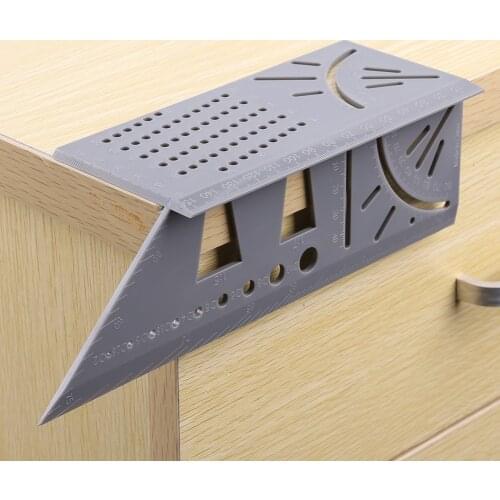 T-type 3D Angle Measuring Line Scriber Drawing Marking Gauge Woodworking Ruler Vertical Angle Calibration Woodworking Tool