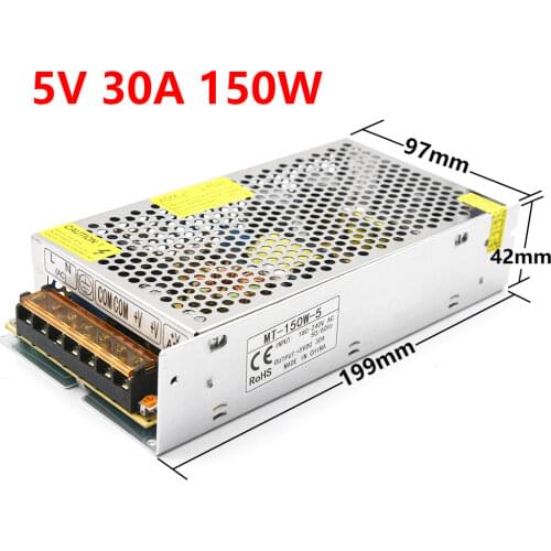 AC-DC 110V 220V to 5V 30A 150W Power Suply Lighting Transformer Switching Power Supply Source Adapter Strip For Led Strip CCTV