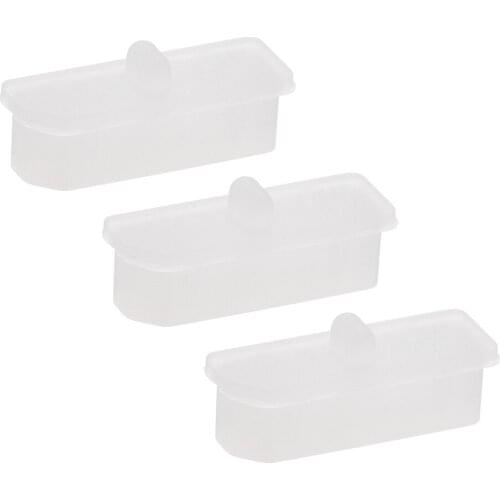 Uxcell 3 Pcs Clear Ethernet Hub Port Display Port Adapter Anti Dust Cover Cap Protector Plug