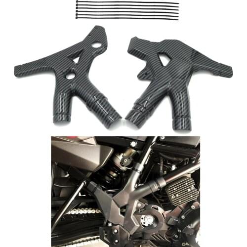 Carbon Fiber Paint Side Frame Panel Guard Protector Cover Set For BMW F800GS ADV Adventure F700GS F650GS Twin 2008 - 2018