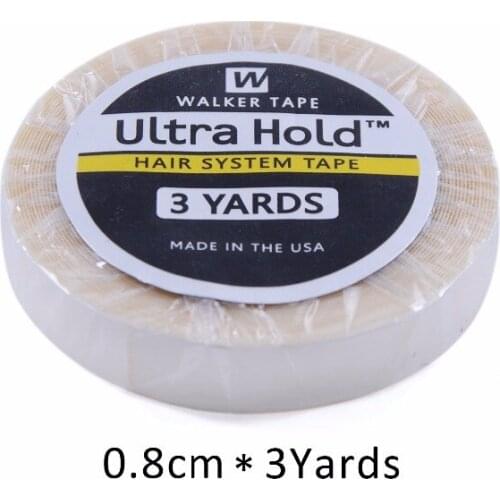 1 Roll 0.8CM*3 Yards Super Hair White Tape Double-sided Adhesive Tape For Hair Extension/Lace Wig/Toupee