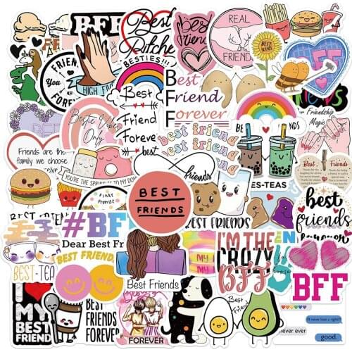 10/30/50 Pcs Forever Best Friend Friendship Poster Stickers Fridge Phone Laptop Luggage Wall Notebook Graffiti Kids Toys Gift