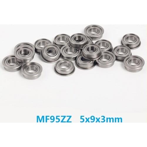 100pcs/500pcs MF95ZZ MF95Z MF95 ZZ Z 5x9x3 mm flange deep groove Ball Bearing Miniature 5*9*3mm double shielded
