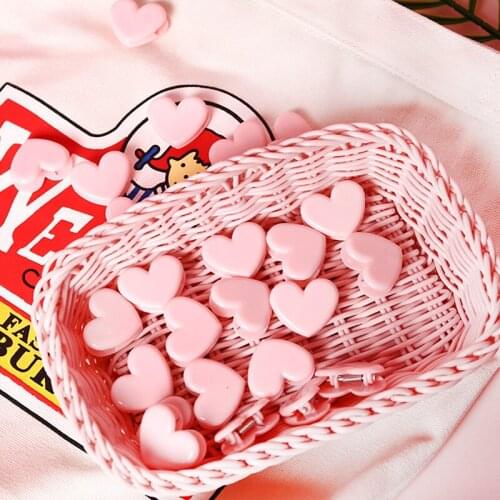 3PCS/PACK Kawaii Pink Love Paper Clips Memo Clip For Photo Message Ticket File Office School Supplies Clip Stationery sl1461